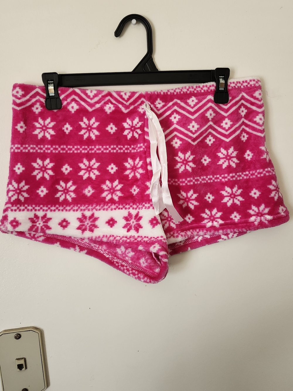 Hot Pink Plush Sleep Shorts